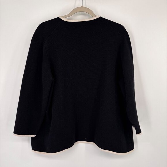 Coldwater Creek Womens Open Front Black jacket knit  Pockets Size 1X plus - Picture 9 of 13